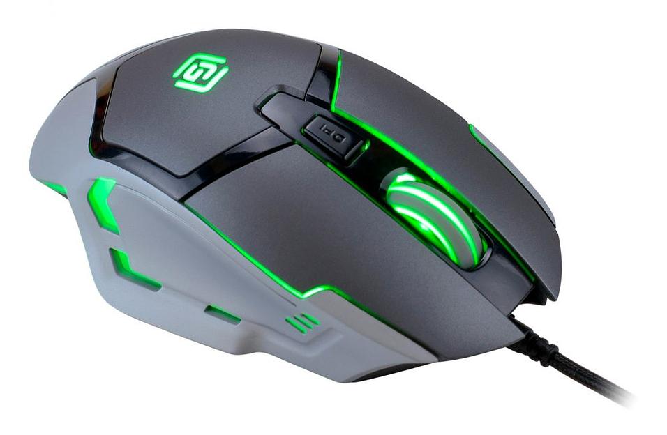 Мышь Оклик 915G HELLWISH V2 черный/серый оптическая (2400dpi) USB (6but) фото 6