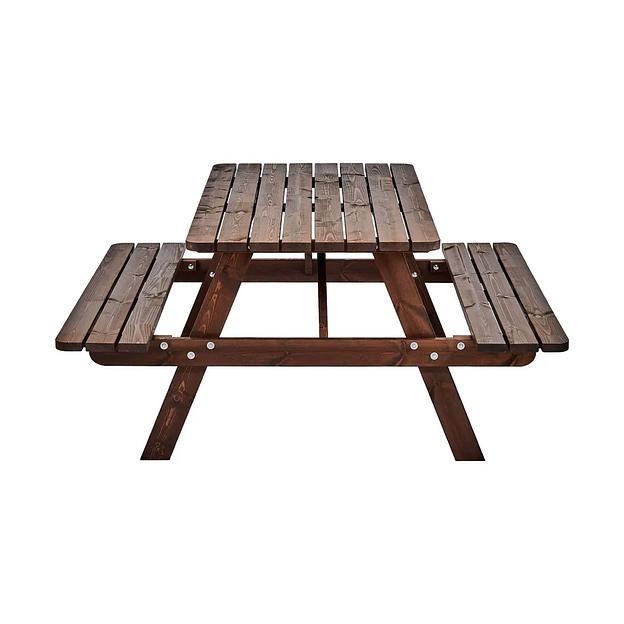  Комплект садовой мебели, деревянный 6-ти местный, Темно-коричневый, Грипсхольм, опт фото 4