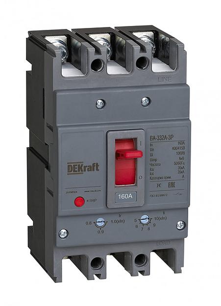 Выключатель автоматический 3п 125А 35кА ВА-332А DEKraft 28107DEK фото 1