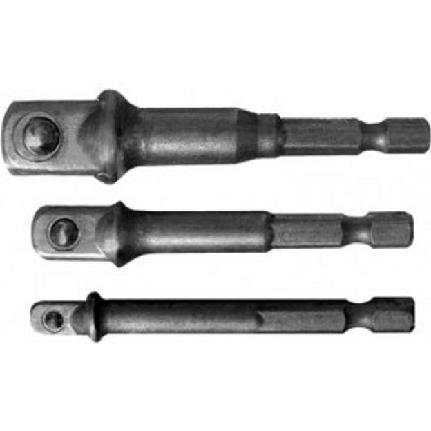 FIT IT Адаптеры под головки с хвостовика U-типа под биты, набор 3 шт., CrV сталь [57953] фото 1