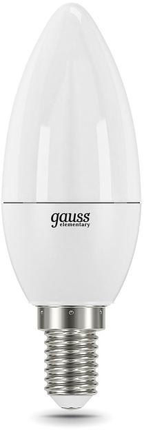 Лампа светодиодная Gauss Elementary 12Вт цок.:E14 свеча 220B 3000K св.свеч.бел.теп. C37 (упак.:10шт) (33112) фото 1