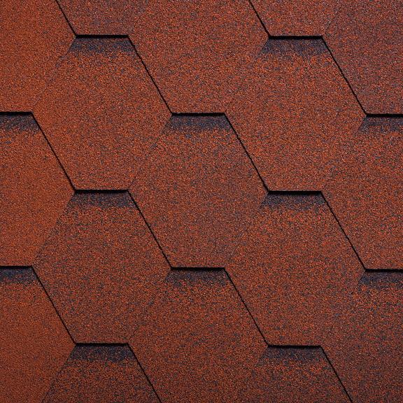 Гибкая черепица «RUFLEX», цвет: красный, коллекция Минт Сота фото 1