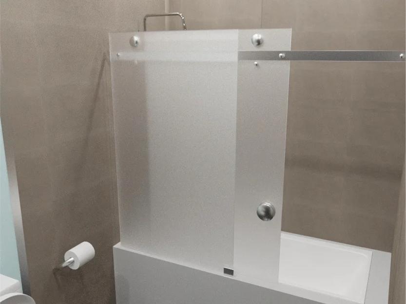 Душевое ограждение одностенное КазСтекло КС-170К матовое белое фото 1