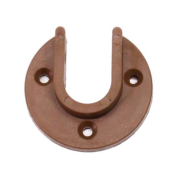 Штангодержатель овальный, пластик, коричн. фото 1