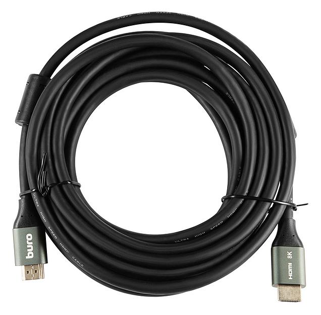 Кабель аудио-видео Buro HDMI (m)/HDMI (m) 5м. феррит.кольца Позолоченные контакты черный (BHP-HDMI-2.1-5G) фото 3