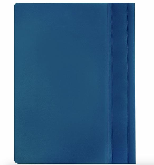 Скоросшиватель пластиковый малого формата (160×228 мм), А5, BRAUBERG, 130/180 мкм, синий, опт фото 1