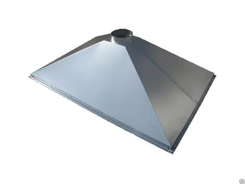 Зонт вытяжной оцинкованный купольный толщиной 0,55 1200х600х500h/D 160 фото 1