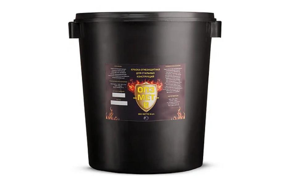 Краска огнезащитная Авангард ОПЗ-МЕТ-В для металла на водной основе, черная ОПТ фото 1