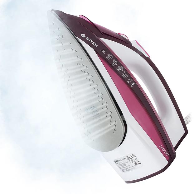 Утюг Vitek VT-1215 2400Вт розовый фото 4