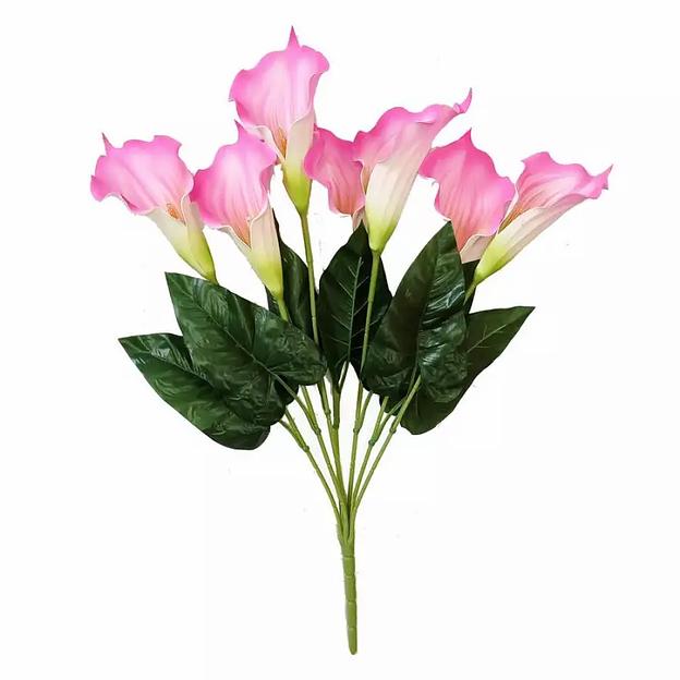 Букет с 7 латексными каллами (толст.ножка и тычинка) 60см фото 6