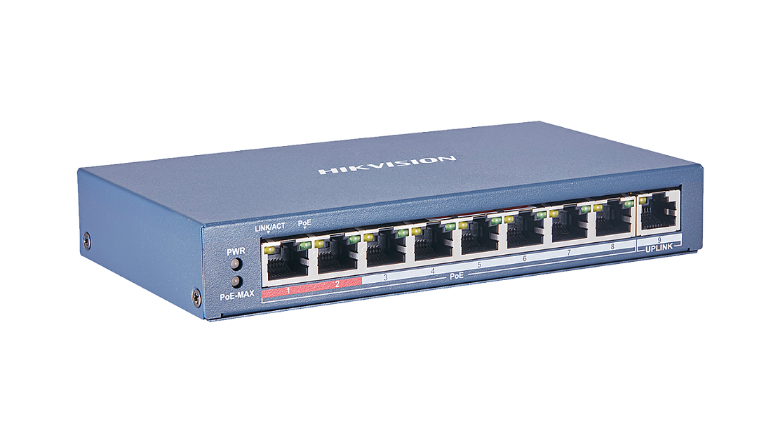Коммутатор PoE Hikvision DS-3E0109P-E(C) фото 1