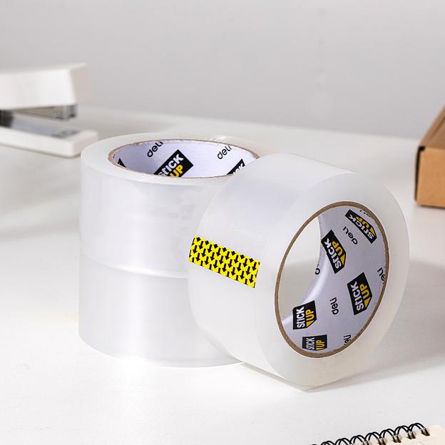 Клейкая лента упаковочная Deli EA318 прозрачная шир.48мм дл.54.9м (упак.:6шт) фото 2