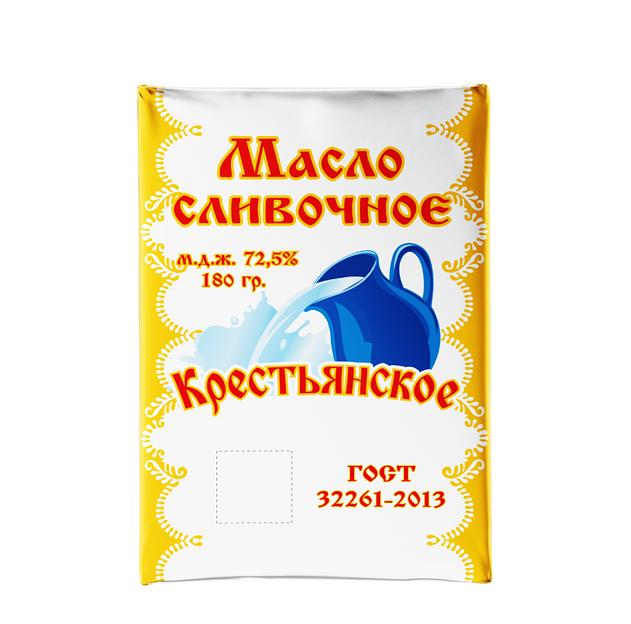 Масло сладко-сливочное «Крестьянское» опт фото 1