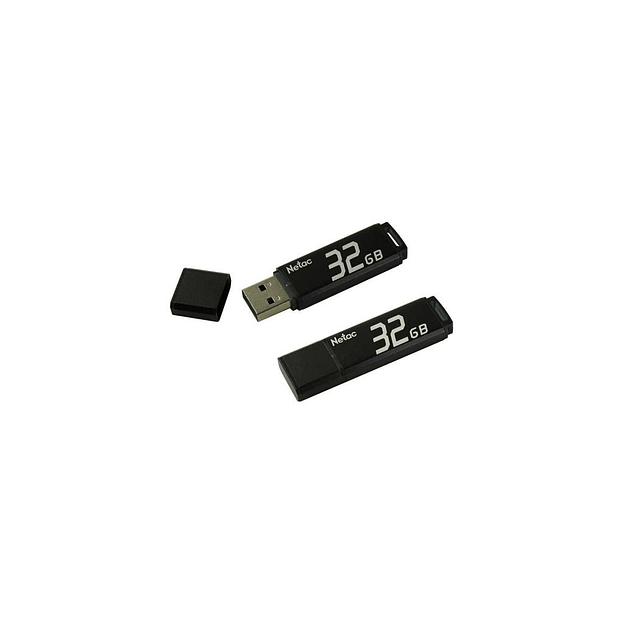 Флешка USB NETAC U351 32ГБ, USB2.0, серый [nt03u351n-032g-20bk] фото 1