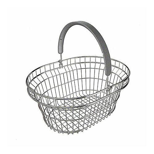 Корзина покупательская овальная хром 23л фото 1