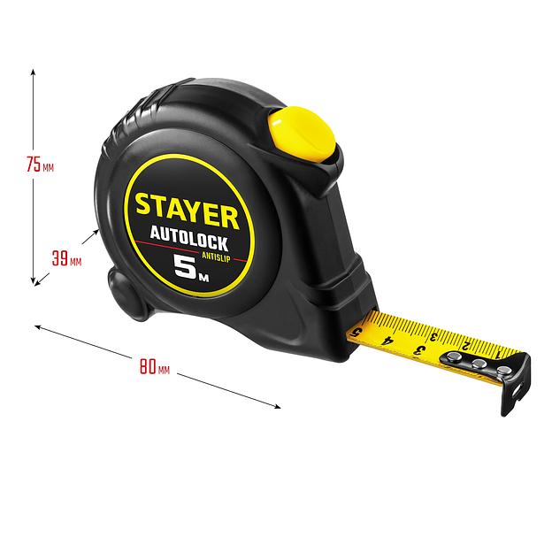 STAYER AutoLock, 5 м х 19 мм, рулетка с автостопом (2-34126-05-19) фото 6