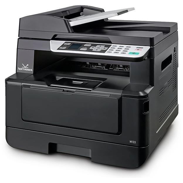 МФУ Катюша М133 (А4, МФУ лазерный C/P/S(цв), Ч/Б, 33 стр/мин А4, двусторонняя печать 8 стр/мин А4, макс. разрешение печати 1200х1200 dpi; процессор 1000 МГц, оперативная память 1 ГБ RAM, лоток подачи 250 листов (60-120 г/м2 ), обходной лоток 10 листов ( фото 1