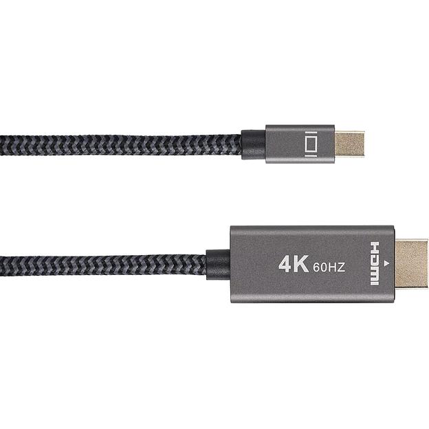 Кабель miniDisplayPort M-> HDMI M 4K@60Hz 1.8m Telecom,оплетка (TA562M-1.8M) VCOM Кабель-переходник Telecom Mini DisplayPort M/HDMI M (TA562M-1.8M) фото 3