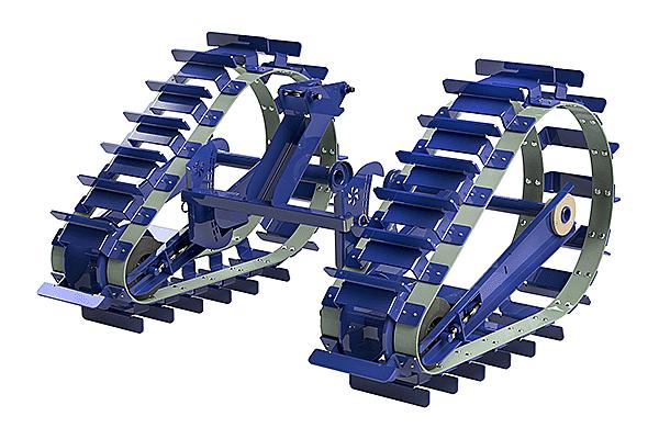 Приставка гусеничная для мотоблока Нева МБ-2 с шинами 4.00-10 ёлочка опт фото 2