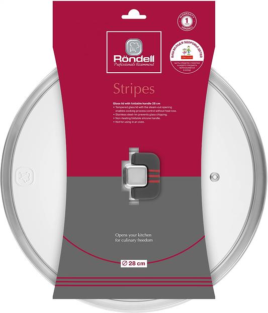 Крышка Rondell Stripes RDA-1622 d=28см руч.серый фото 4