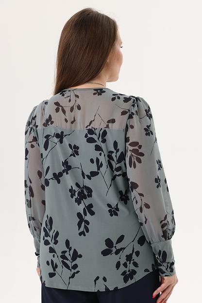 Блузка женская  4021-27/03/Оливковый, черный  фото 3