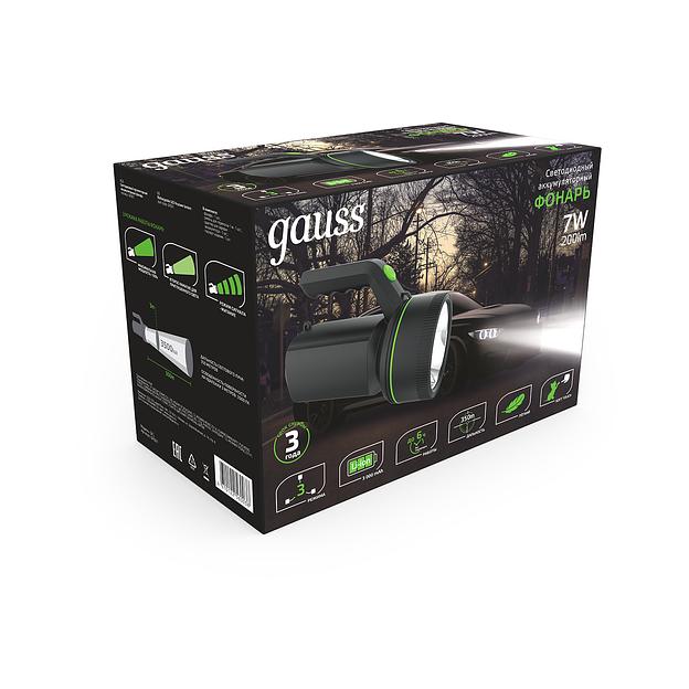 Прожектор Gauss GFL601 черный 7Вт лам.:светодиод. (GF601) фото 3