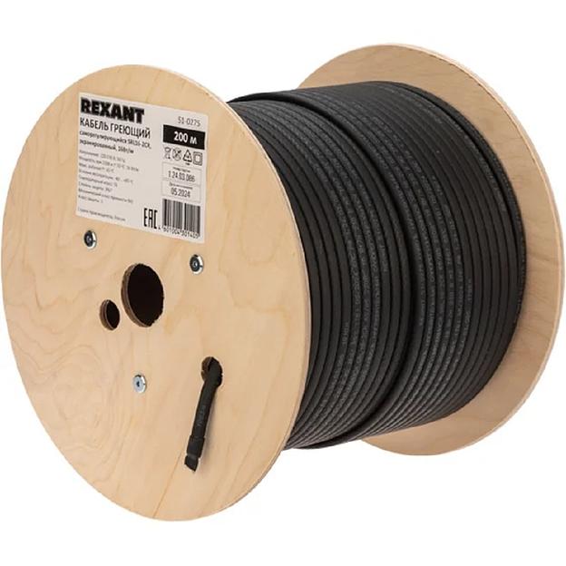 Rexant (51-0275) Кабель греющий (нагревательный) саморегулирующийся SRL16-2CR, экранированный, 16Вт/м, 0,9мм2/105м, 200м фото 1