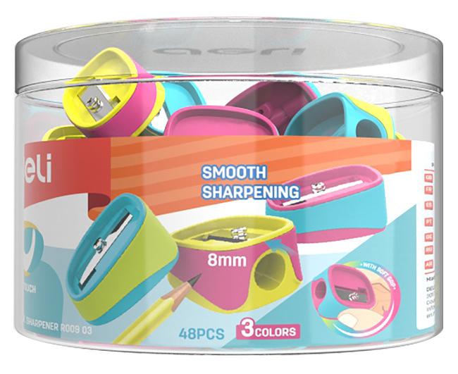 Точилка для карандашей ручная Deli ER00903 U-touch 1 отверстие пластик/резина ассорти туба фото 6