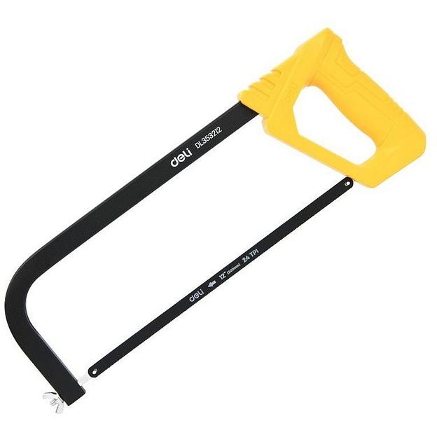 Ножовка по металлу, дереву, пластику Deli DL353212 300мм, пильное полотно из стали 65Mn, пластиковая ручка фото 1