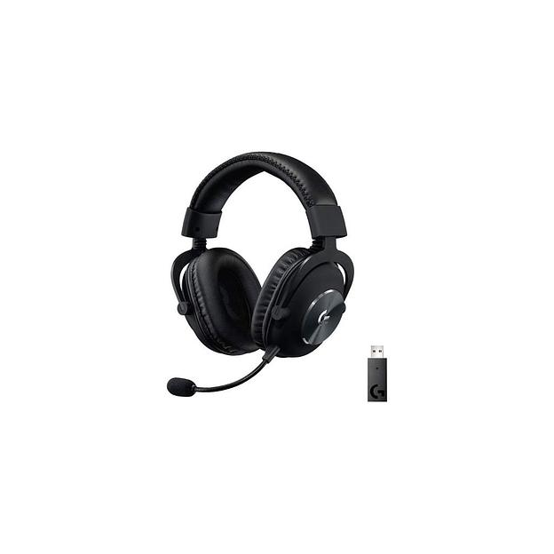 Гарнитура игровая Logitech G Pro X Lightspeed, для компьютера и игровых консолей, мониторные, радио, черный [981-000909] фото 1