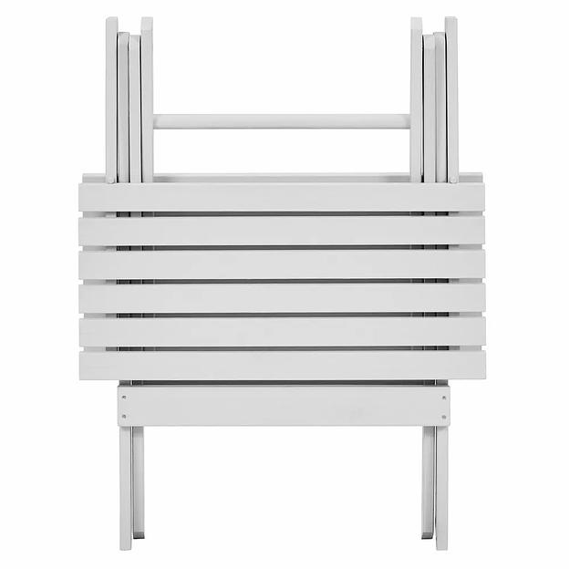 Стол деревянный садовый складной, светло-серый, 65х65 см, Вильма, опт фото 2