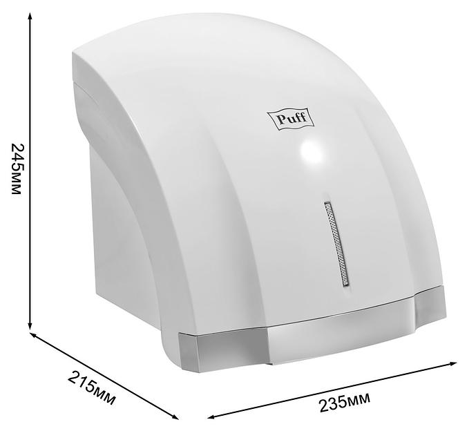 Сушилка для рук Puff 8819 1800Вт белый фото 7