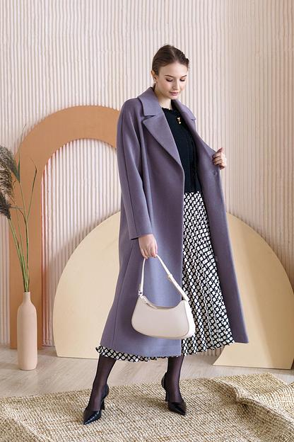 Женское демисезонное пальто Mmoda фиолетовый, арт.25–3 фото 2