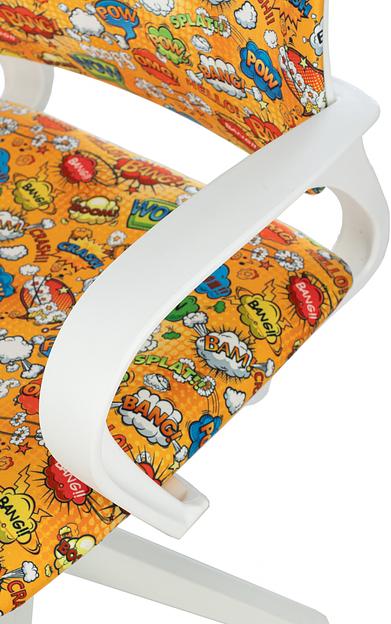 Кресло детское Бюрократ BUROKIDS 1 W оранжевый бэнг крестов. пластик пластик белый фото 5