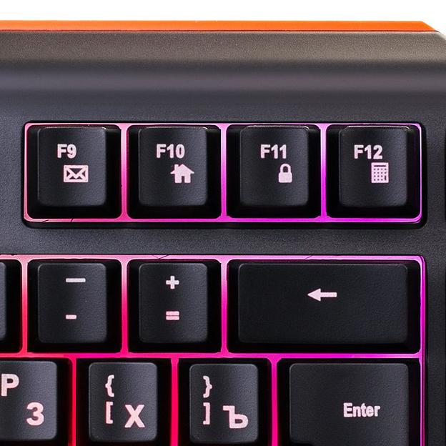 Клавиатура Оклик 717G BLACK DEATH черный/серый USB Multimedia for gamer LED фото 9