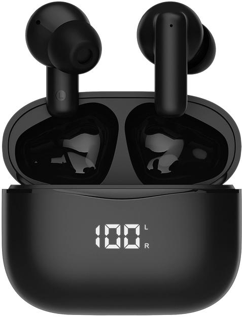 Гарнитура вкладыши Hyundai H-EP204 черный беспроводные bluetooth в ушной раковине (HEP204) фото 3