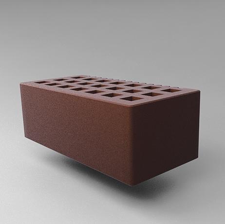 Кирпич «СЗЛК» 1,4 НФ лицевой шоколад 250×120×88 ОПТ фото 1