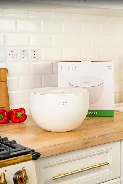 Термомиска с крышкой Fitsch, 5 литров, белая фото 1