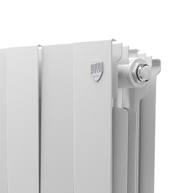Радиатор биметаллический секционный 500/100/12 боковое подключение цвет Bianco Traffico фото 5