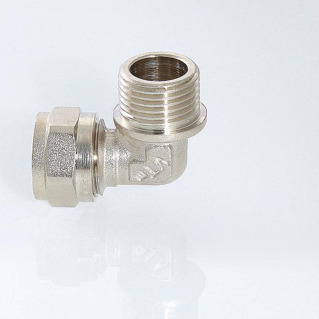 Обжимной фитинг-угольник с переходом на наружную резьбу опт фото 9