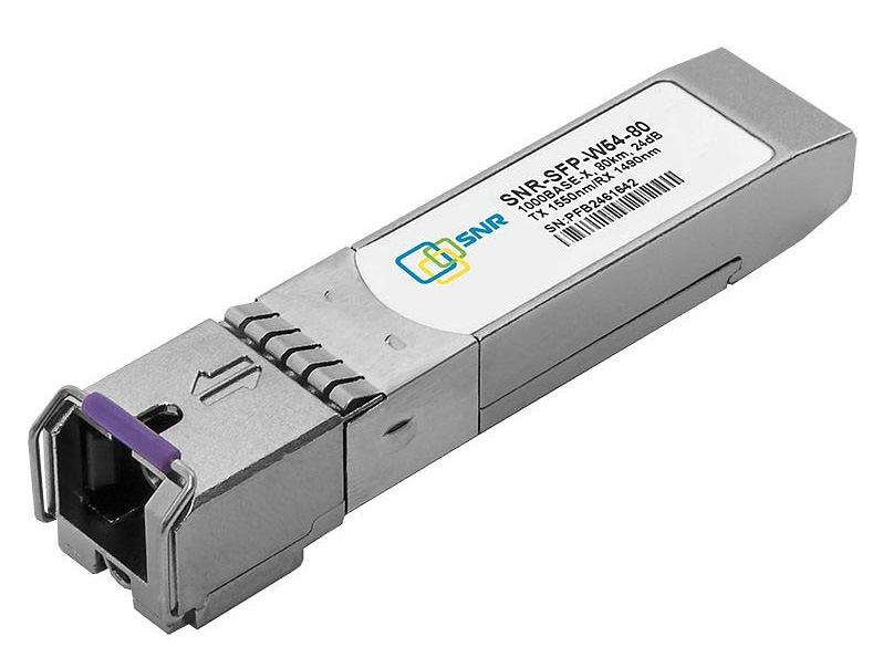 SNR Модуль SFP WDM, дальность до 80км (24dB), 1550/1490нм (SNR-SFP-W54-80) фото 1