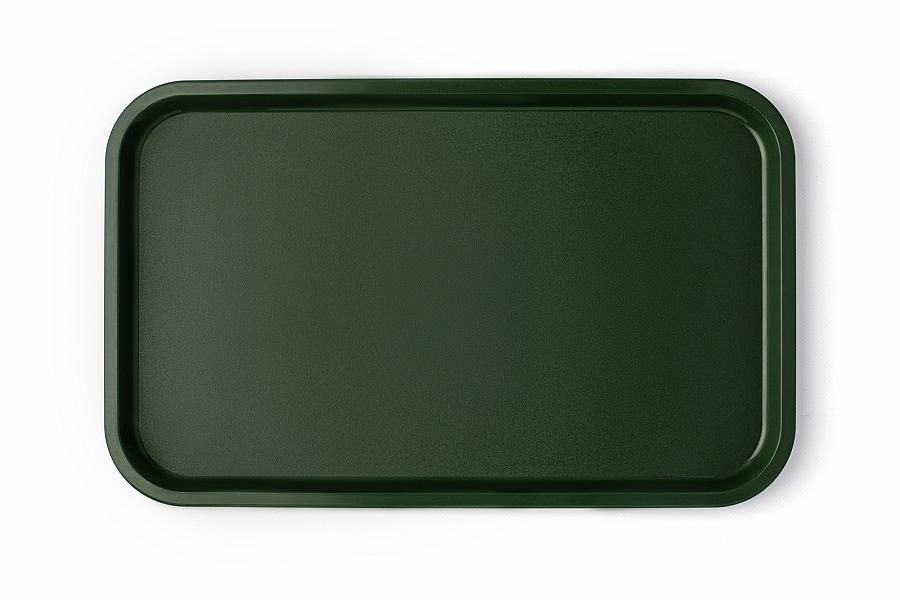 Поднос 52,5*32,5 см. темно-зеленый поверхность шагрень (414) MG /1/10/ фото 1