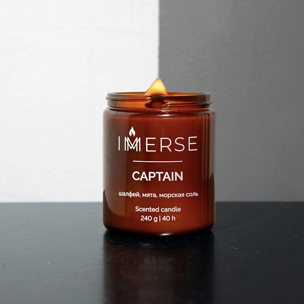 Ароматическая свеча Immerse «Captain» 240 мл ОПТ фото 2