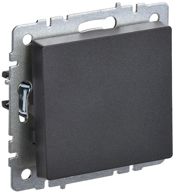 IEK BR-V14-0-10-K02 BRITE Выключ. 1-кл. самовозвратн. 10А ВС10-1-4-БрЧ черн. фото 1