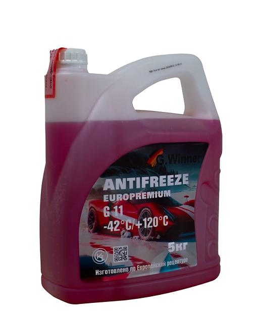 Антифриз красный EuroPremium G11  (-42/+120 °C), 5 кг ОПТ фото 1