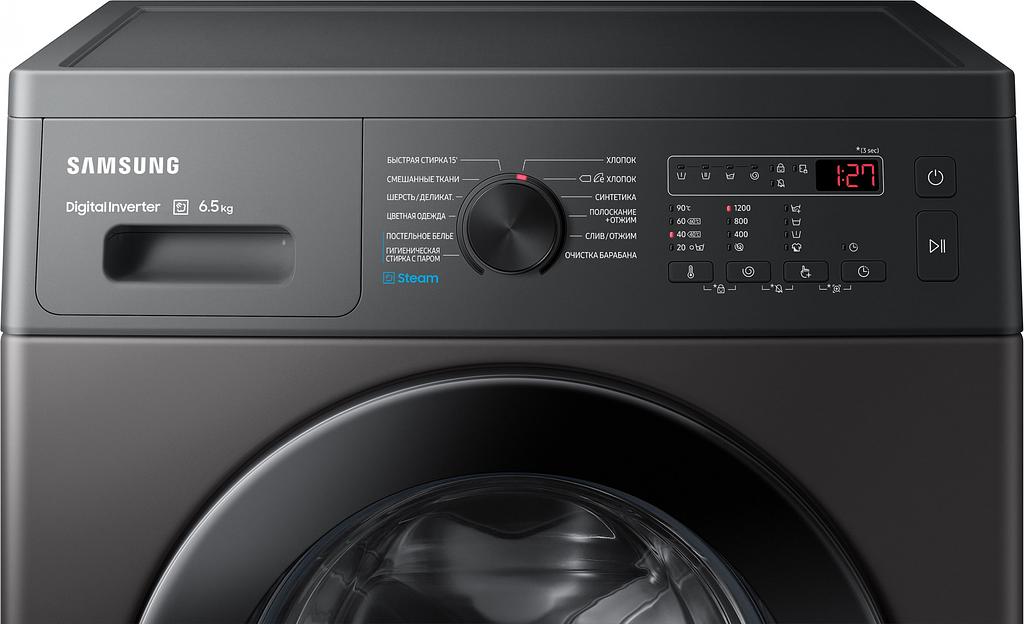Стиральная машина Samsung WW65AG4S20CXLP класс: A+++ загр.фронтальная макс.:6.5кг темно-серый фото 6
