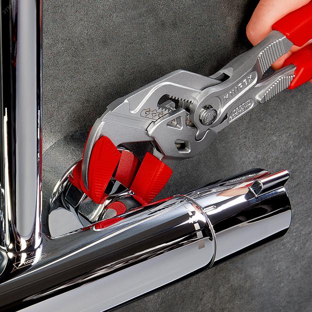 Клещи переставные - гаечный ключ 52 мм (2) L- 250 мм Cr-V хромированные обливные рукоятки KN-860 3250 фото 8