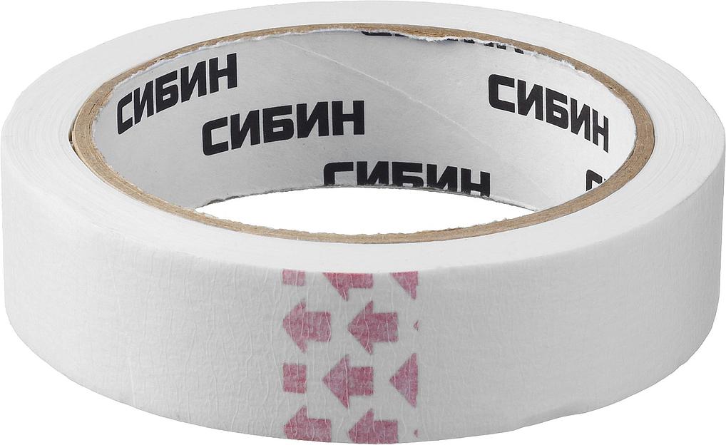СИБИН 25 мм х 25 м, креповая, малярная лента (12111-25) фото 1