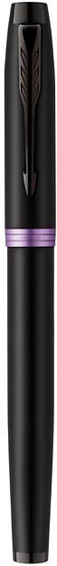 Ручка перьев. Parker IM Vibrant Rings F315 (2172948) Amethyst Purple PVD сталь нержавеющая F подар.кор. фото 2