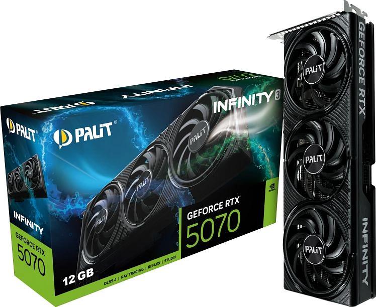 Видеокарта Palit RTX5070 INFINITY3 12GB GDDR7 192b, HDMI DPx3 (NE75070019K9-GB2050S) RET фото 10